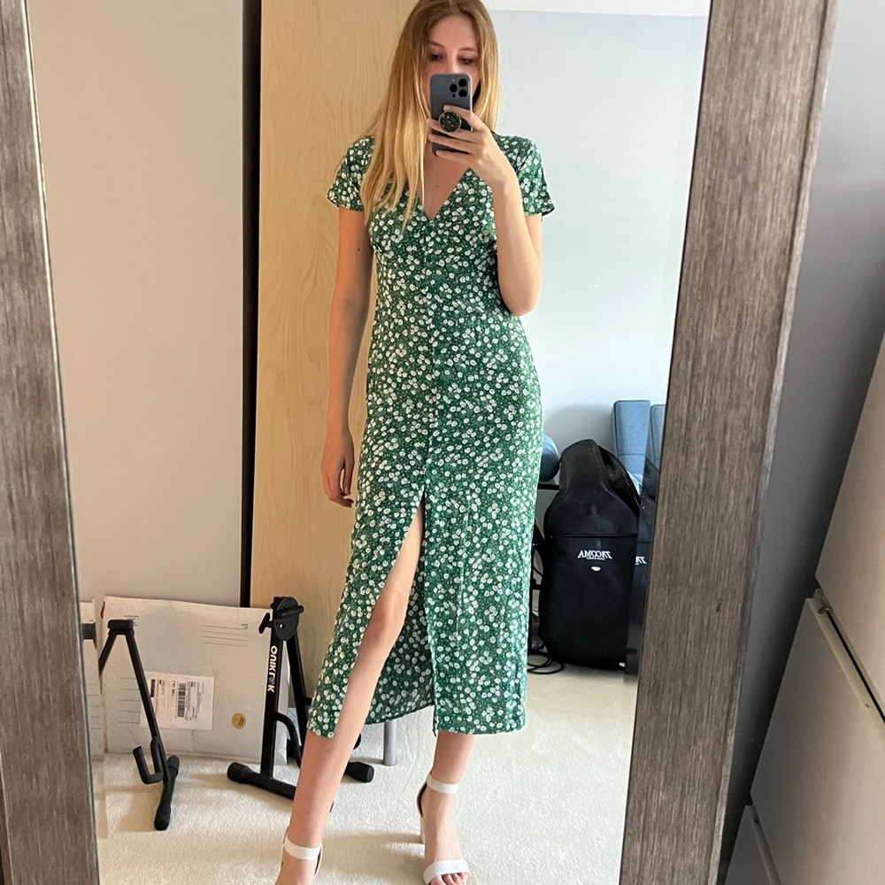 motel rocks milla green floral dress